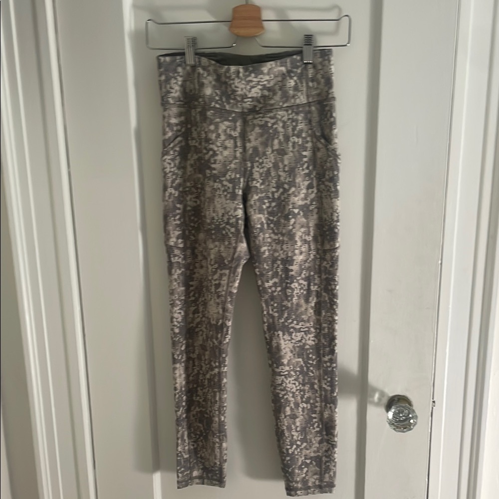 lululemon athletica Camouflage Leggings - Gray and White